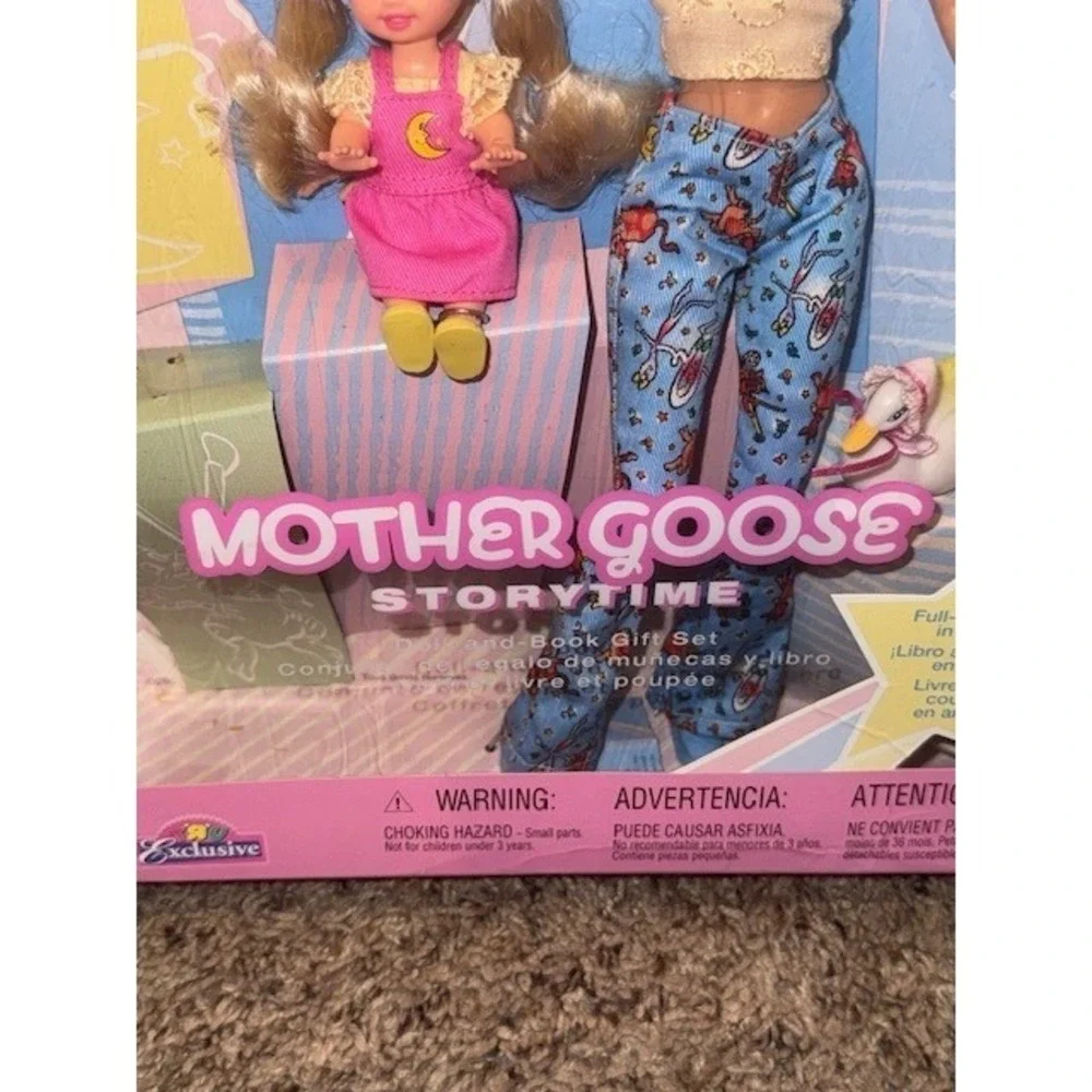 Barbie and Kelly Mother Goose Storytime Doll and Book Gift Set New in Box
